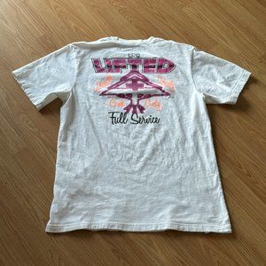 Vintage LRG Lifted Research Group Strip Club Sign Tee Shirt White (2008)